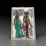 Replica van het oude Egypte Alabaster reliëf dat koningin