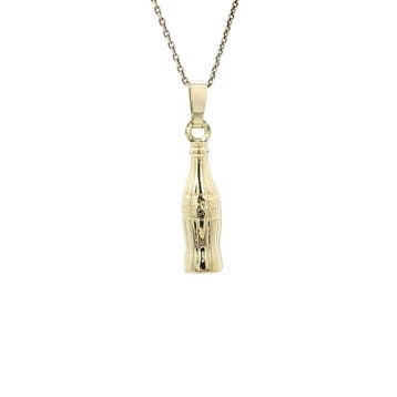 Gouden vintage Coca Cola fles hanger 14 kt, Ophalen of Verzenden, Nieuw