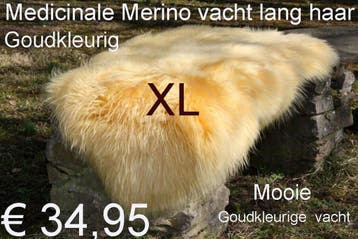 Schapenvacht 100% Medicinaal Merino Lang Haar  € 34,95 Vacht, Ophalen of Verzenden, Nieuw