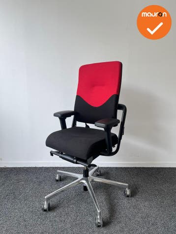 Rohde & Grahl - Xenium - Zwart/Rood - Chroom voetkruis - XXL, Werkplek, Ophalen of Verzenden, Gebruikt, Stoel