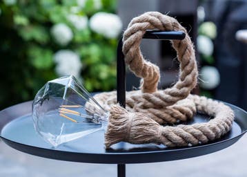 Bailey Pendel Rope E27 incl. Touw Kabel en Plafondkap Zwart, Ophalen of Verzenden, Nieuw