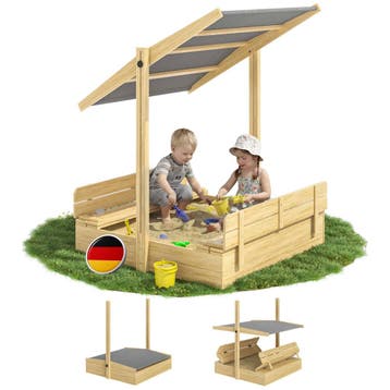 Zandbak Toni 120x120x120cm verstelbare banken (Voor in Huis), Verzenden, Nieuw