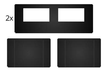 Zijwandenset voor Easy up 3×6 m Heavy duty Zwart, Verzenden, Nieuw