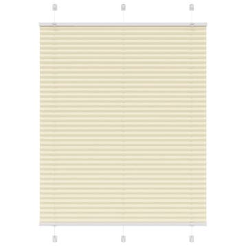vidaXL Plissé rolgordijn 110x100cm stofbreedte 109,4cm, Verzenden, Nieuw, Crème
