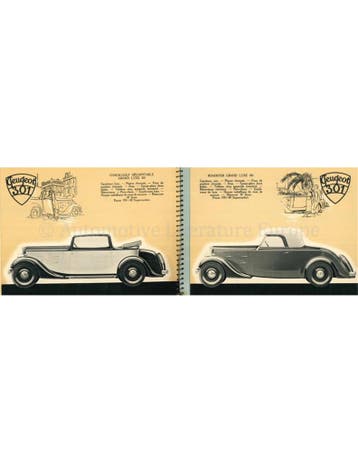 1934 PEUGEOT 201 | 301 BROCHURE FRANS, Nieuw, Peugeot, Author