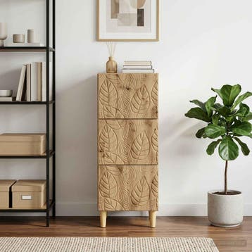 vidaXL Ladenkast 33 x 34,5 x 90 cm Bewerkt hout Artisanaal, Verzenden, Nieuw