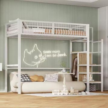 Stapelbed 90x200 / 140x200 cm met Ladder en Opbergplank, Verzenden, Nieuw