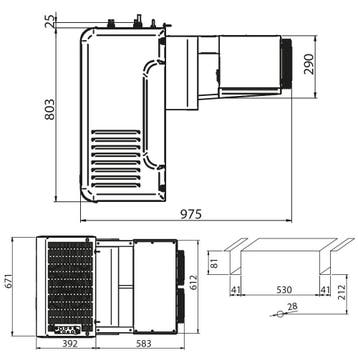 Diamond Hang-Wandunit | 15.6-36.2m³ | -5°C/+5°C | 230V | 670, Ophalen of Verzenden, Nieuw