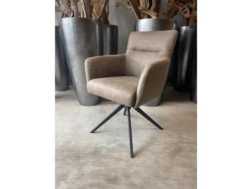 Veiling - Eetkamerstoel Turner (set van 4) Microvezel stof -, Huis en Inrichting, Nieuw