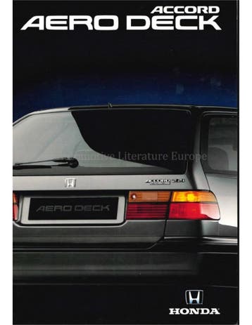 1991 HONDA ACCORD AERO DECK BROCHURE NEDERLANDS, Nieuw, Honda, Author