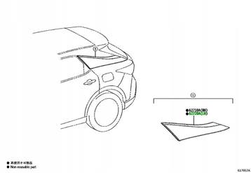 Zijruit links achter voor Lexus RX V 62720-48510, Auto-onderdelen, Carrosserie en Plaatwerk, Verzenden, Gebruikt