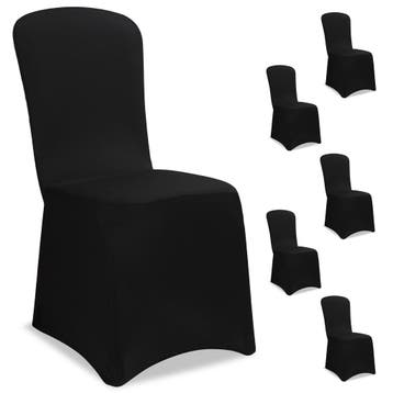 Stoelhoes Set van 6 Zwart ÖKO-TEX® (Tuinmeubelhoezen), Verzenden, Nieuw