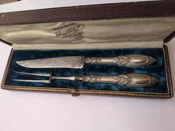 Saladebestek (2) - Zilver - 1850-1900 - Zilveren kaasservice, Antiek en Kunst