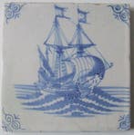 Tegel - Tegel met een VOC vracht-schip - 1700-1750