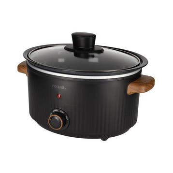 Røquet Slowcooker -  32 x 22 x 22 cm -  3 liter - Zwart, Verzenden, Nieuw