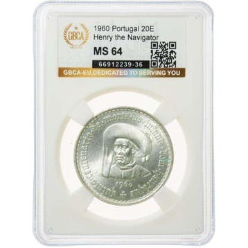 Portugal. 20 escudos Lisbon mint 1960. Fifth Centenary of, Postzegels en Munten