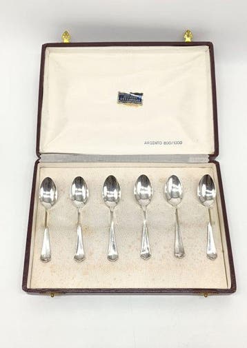Zaramella, 30 PD - Koffielepel (6) - .800 zilver