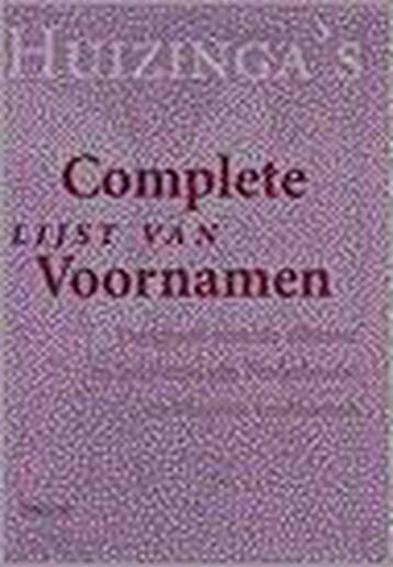 HUIZINGAS COMPLETE LIJST VAN VOORNAMEN 9789051217445, Verzenden, Zo goed als nieuw, A. Huizinga