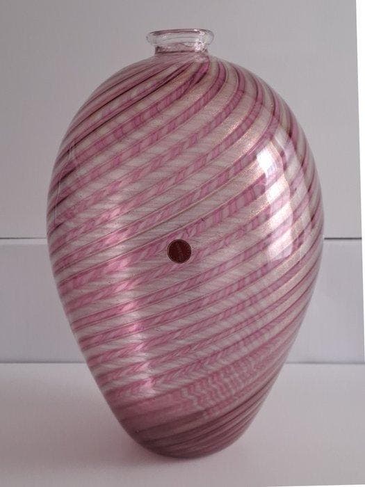 Vaas - Murano-glas - stokken goudpoeder H 32, Antiek en Kunst, Antiek | Glas en Kristal