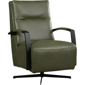 Leren draaifauteuil Award - Granada Moss (olijf/groen) -, Nieuw, Ophalen of Verzenden, 50 tot 75 cm, Industrieel, Modern