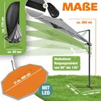 Zweefparasol - Tuinparasol - Parasol 460x270 cm - Met voet -, Verzenden, Zo goed als nieuw