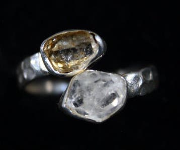 Gratis verzending - Ct. 13.50 Diamanti di Herkimer - Anello