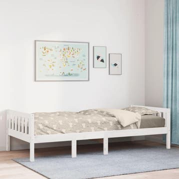 vidaXL Kinderbed zonder matras massief grenenhout wit 90x190, 90 cm, Eenpersoons, Verzenden, Wit