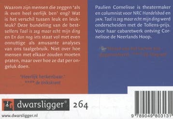 Taal is zeg maar echt mijn ding / Dwarsligger 9789049803131, Verzenden, Gelezen, Paulien Cornelisse