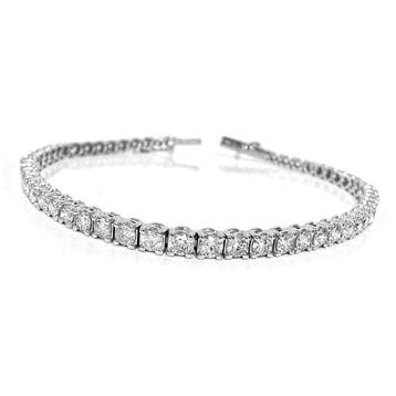 Zonder minimumprijs - Armband - 14 karaat Witgoud - 5.42ct., Sieraden, Tassen en Uiterlijk, Armbanden, Nieuw