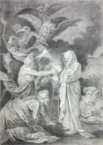 Salvator Rosa (1615-1673), Naar - Saul e la strega di Endor
