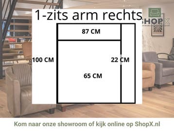 Leren elementenbank Flow- element 1 zits (65) arm rechts, Nieuw, Ophalen of Verzenden, Rechte bank, Modern