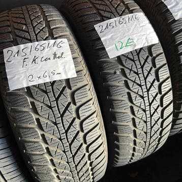 2 x Fulda 215-65-16 Winterbanden 6,5mm, 16 inch, Band(en), Personenwagen, Gebruikt