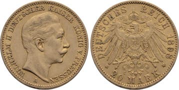 20 Mark 1898 A Pruisen Wilhelm Ii 1888-1918, Verzenden