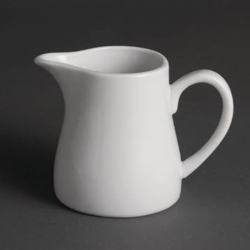 Witte porselein melkkan 30 cl (Stuks 6), Verzenden