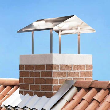 vidaXL Rookkap Zilver 60 x 60 x 38 cm Roestvrij staal, Huis en Inrichting, Verzenden, Nieuw