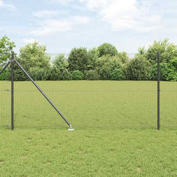 vidaXL gelast draadhek met grondpennen 10 x 1,4 m, Verzenden, Nieuw, IJzer