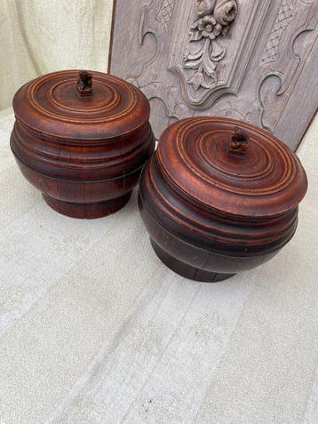 Gegarandeerd Authentiek Paar Antieke Chinese Houten, Antiek en Kunst