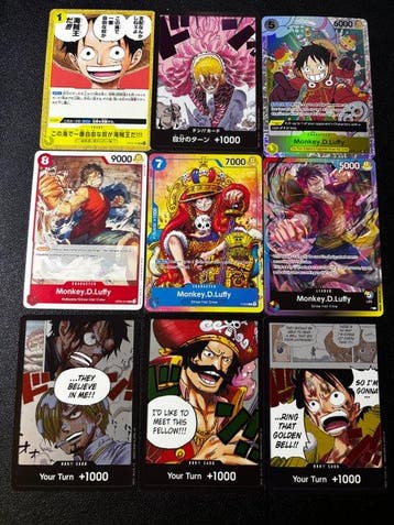 Bandai - 9 Card - One Piece - Monkey D. Luffy P-043, Nieuw