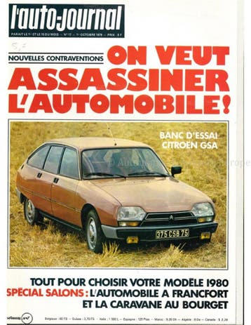 1979 LAUTO-JOURNAL MAGAZINE 17 FRANS, Nieuw, Author