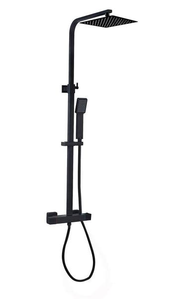 Douchestangset Levu – Zwart Doucheset Voor Regendouche, Verzenden, Nieuw, Douche