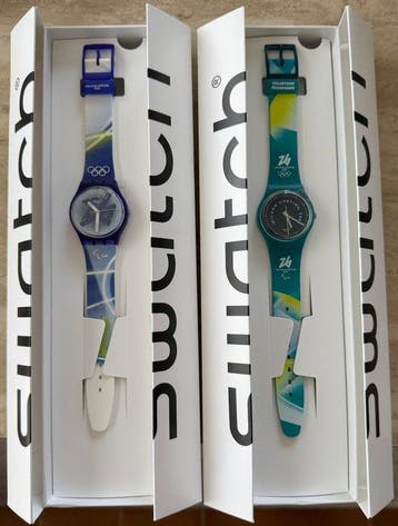 Swatch Milano Cortina 2026 – Lot de 2 montres – Chasing, Verzamelen, Nieuw