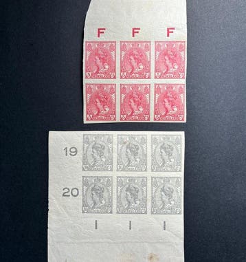 Nederland 1923 - Koningin Wilhelmina in blokjes - waarbij, Gestempeld