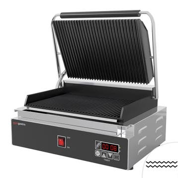 GGM Gastro | Contactgrill - 2,2 kW - Digitaal - boven & |, Verzenden, Nieuw