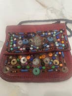kunsttasje - Leder - Marokko - Vintage