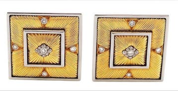 Buccellati - Manchetknopen - 18 karaat Geel goud, Platina
