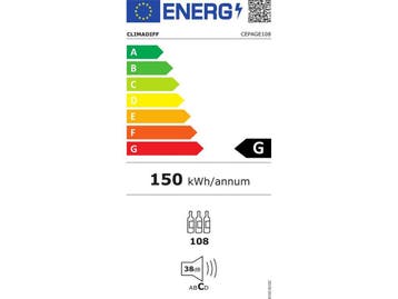 Climadiff CEPAGE108- vrijstaande wijnklimaatkast - 1 zone -, Huis en Inrichting, Overige Huis en Inrichting, Verzenden, Zo goed als nieuw