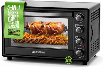 Vrijstaande oven - Hetelucht oven - 35 Liter - 1600W - Zwart, Verzenden, Zo goed als nieuw