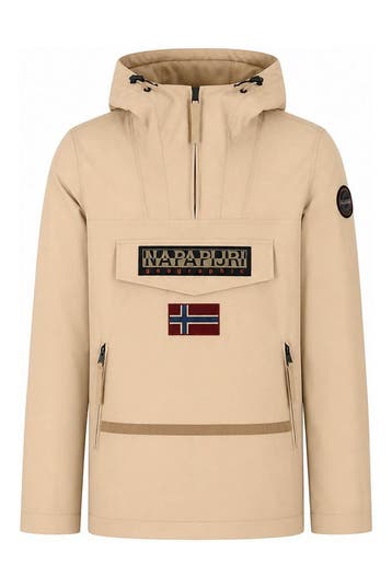 Napapijri Winterjas in maat L Beige, Verzenden, Zo goed als nieuw, Overige kleuren, Napapijri