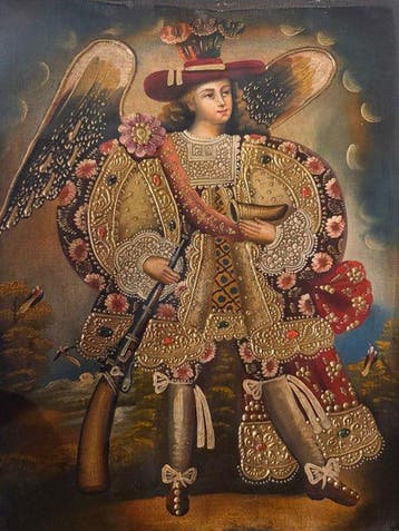 Mid XX - Cuzco Painting Peruvian School - St Miguel