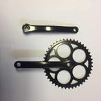 Crank set zwart. 44T, Verzenden, Nieuw, Budgetfietsonderdelen.nl